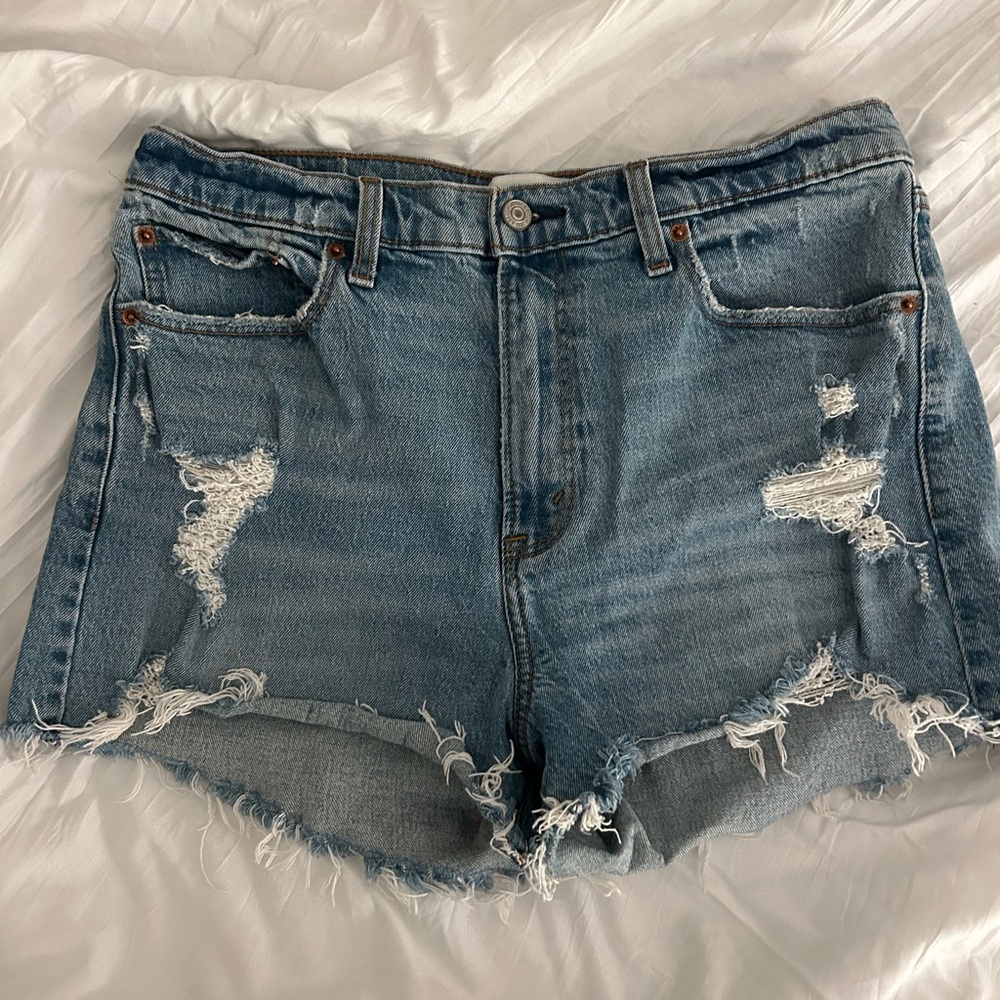 Abercrombie & Fitch High Rise Mom Jean Shorts